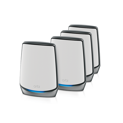 NETGEAR Orbi Tri-Band WiFi 6 Whole Home Mesh System - 4 Pack (RBK854)